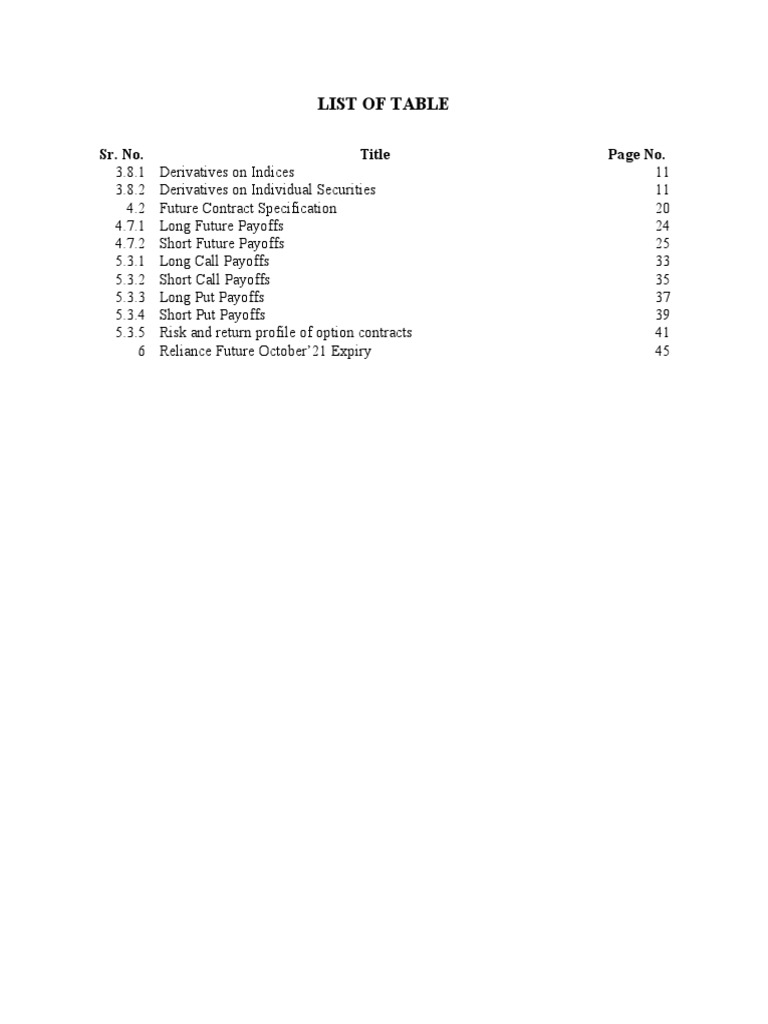 List of Table | PDF | Technology & Engineering