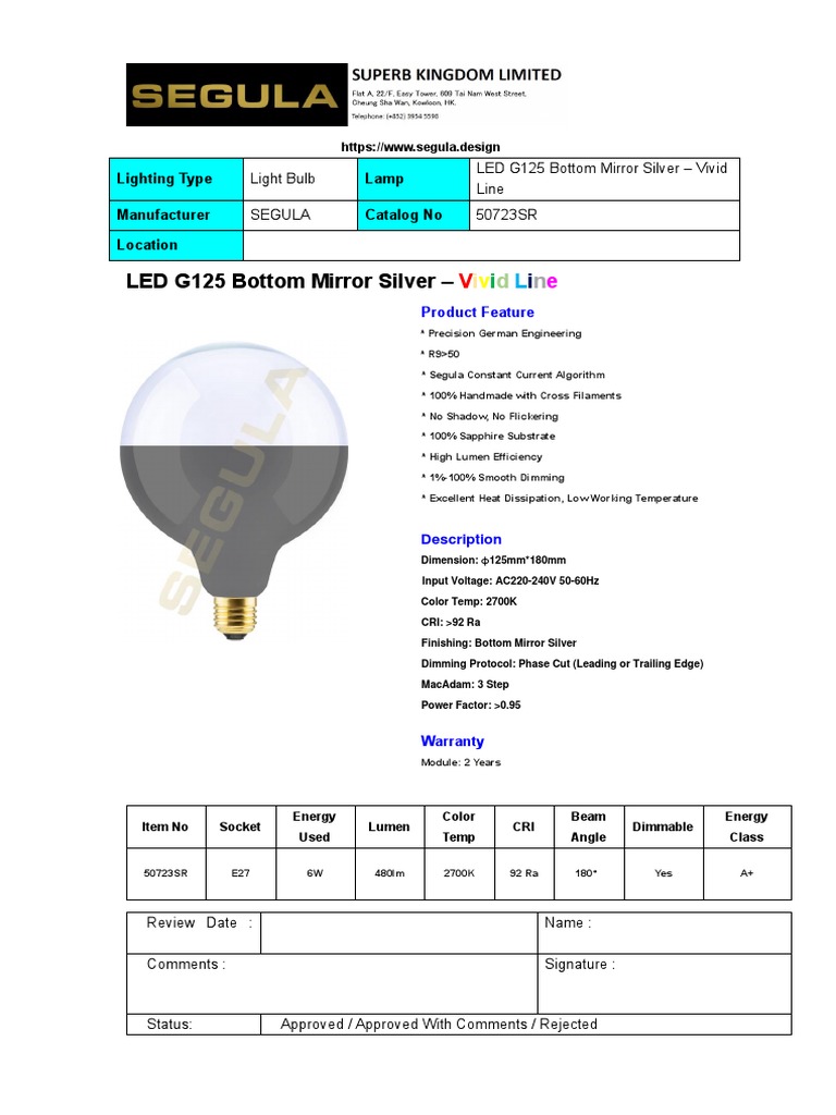 Datasheet For LED 50723SR PDF Incandescent Light Bulb Lighting