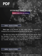 Topic 3 - Java Data Types and Variables