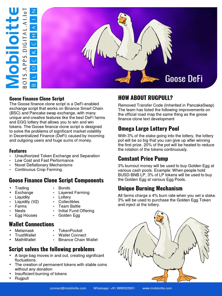 Goose Defi Mobiloitte PDF Market (Economics) Economies
