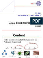 Lecture 4:rigid Particles in Fluid: CLL 331 Fluid Particle Mechanics