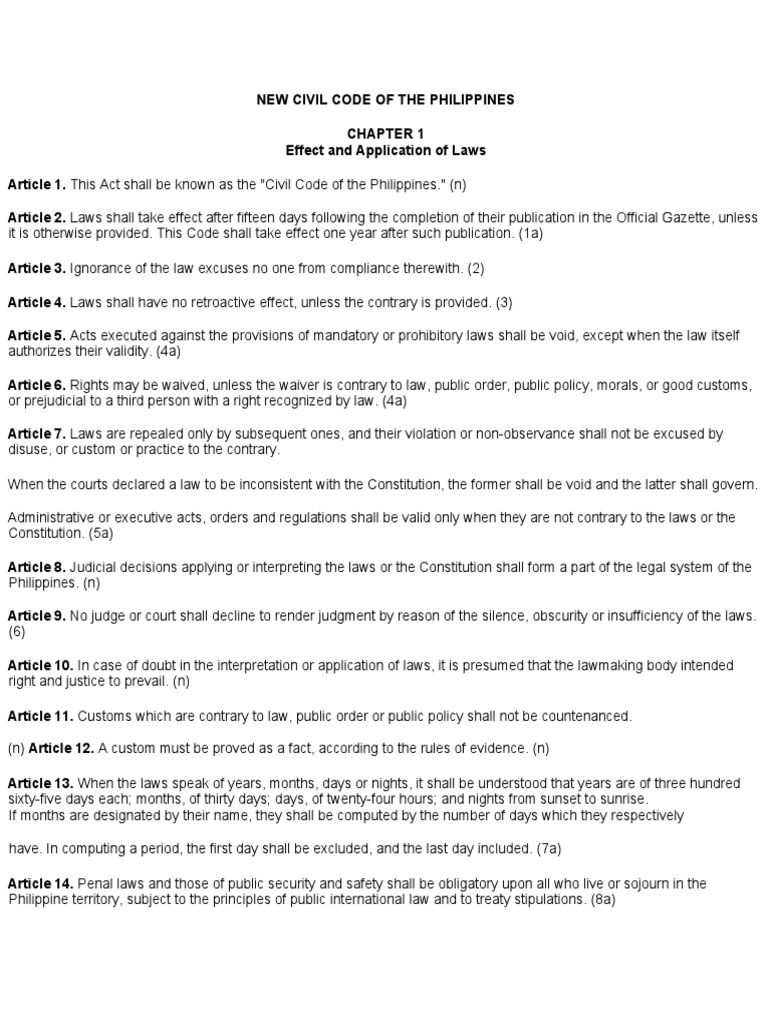 New Civil Code of The Philippines PDF