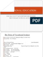 Vocational Education: B R Sao Govt Multipurpose Higher Secondary School Mungeli