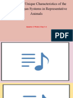 General and Unique Characteristics of The Different Organ Systems in Representative Animals