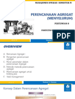 Perencanaan Agregat (Menyeluruh) : Manajemen Operasi-Semester Iv