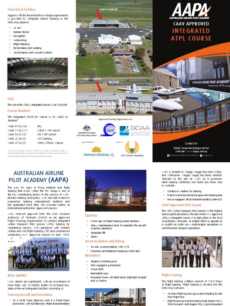 Integrated Atpl Course: Caav Approved | PDF | Aviation | Aircraft