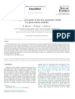 Modeling Improvement of The Four Parameter Model For Photovoltaic Modules