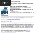 Energy and Exergy Analysis of 36 W Solar Photovoltaic