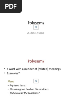 Lesson 3 - 1 Polysemy Audio Lesson