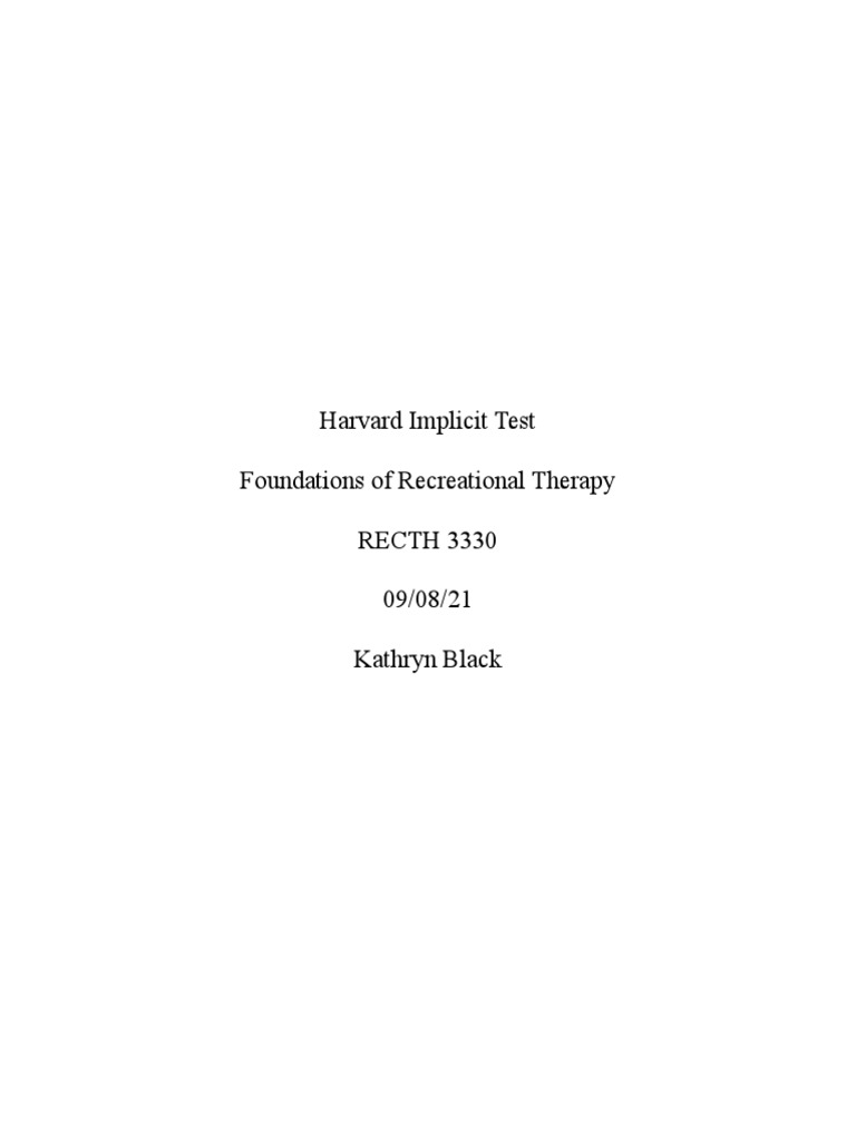 Insights from Harvard Implicit Bias Tests | PDF | Bias | Perception