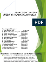 Keselamatan Dan Kesehatan Kerja Di Igd Kelompok 1