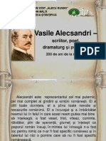 Vasile Alecsandri - scriitor, poet, dramaturg şi publicist (200 de ani de la naştere) [Resursă electronică] 