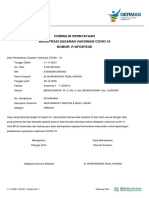 Formulir Pernyataan Registrasi Sasaran Vaksinasi Covid-19 Nomor: P-Gfo5Fxoe