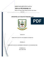 Spesifikasi Teknis UKS SD 1 Subi