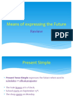 Means of Expressing The Future: Review