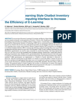 Bio-Inspiring Learning Style Chatbot Inventory Using Brain Computing Interface To Increase The Efficiency of E-Learning