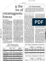 Exploring The Parameters of Paramagnetic Forces