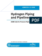 ASME B31!12!2008 Hydrogen Piping and Pipelines PDF