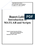 Report Lab1: Introduction To MATLAB and Scripts