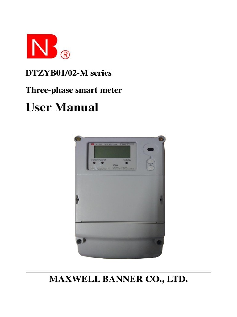 02-Three-Phase Smart Meter User Manual V1.0 | PDF | Power Supply