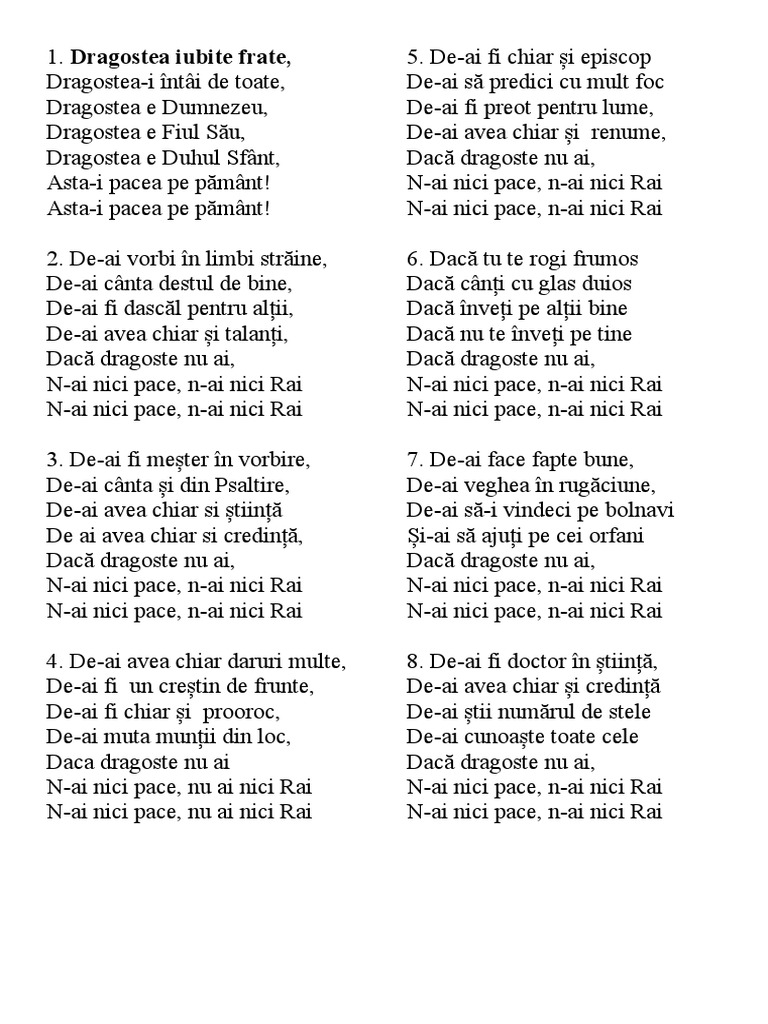 Dragostea Iubite Frate | PDF