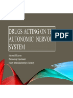 Drugs Acting On The Autonomic Nervous System