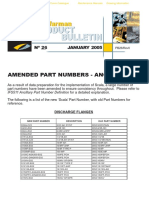 CH Warman Product Bulletin No 26 - Amended Part Numbers