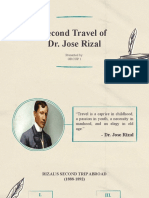 Second Travel of Dr. Jose Rizal: Presented By: Group 1