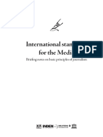 International Standards For The Media: Briefing Notes On Basic Principles of Journalism