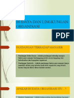 Budaya Dan Lingkungan Organisasi