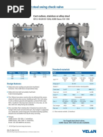 Quick Sheet: API 594 Cast Steel Swing Check Valve