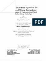Capital Investment Appraisal For Advanced Mining Technology