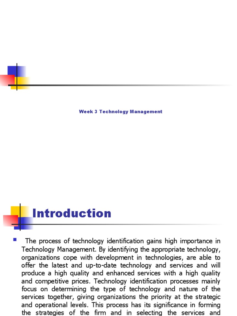 Technology Identification in Management | PDF | Business | Economies