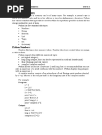 Standard Data Types:: Python Programming UNIT-2