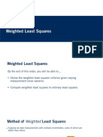 Module 1 - Lesson 1 (Part 2) : Weighted Least Squares