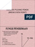 Analisis Pulang Pokok: (Break Even Point)