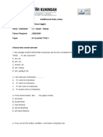 Kumpulan Soal-Soal Mata Pelajaran: Bahasa Inggris Kelas / Semester: XI / Ganjil - Genap Tahun Pelajaran: 2020/2021 Topik: If Clause Type 1