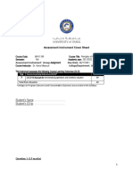 Assessment Instrument Cover Sheet Analysis