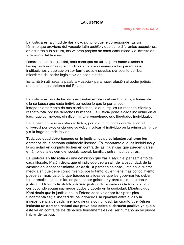 Conceptos y Tipos de Justicia | PDF | Justicia | Crimen y violencia