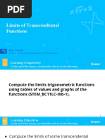 Limits of Transcendental Functions: Capstone Project Basic Calculus