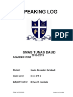 Speaking Log: Smas Tunas Daud