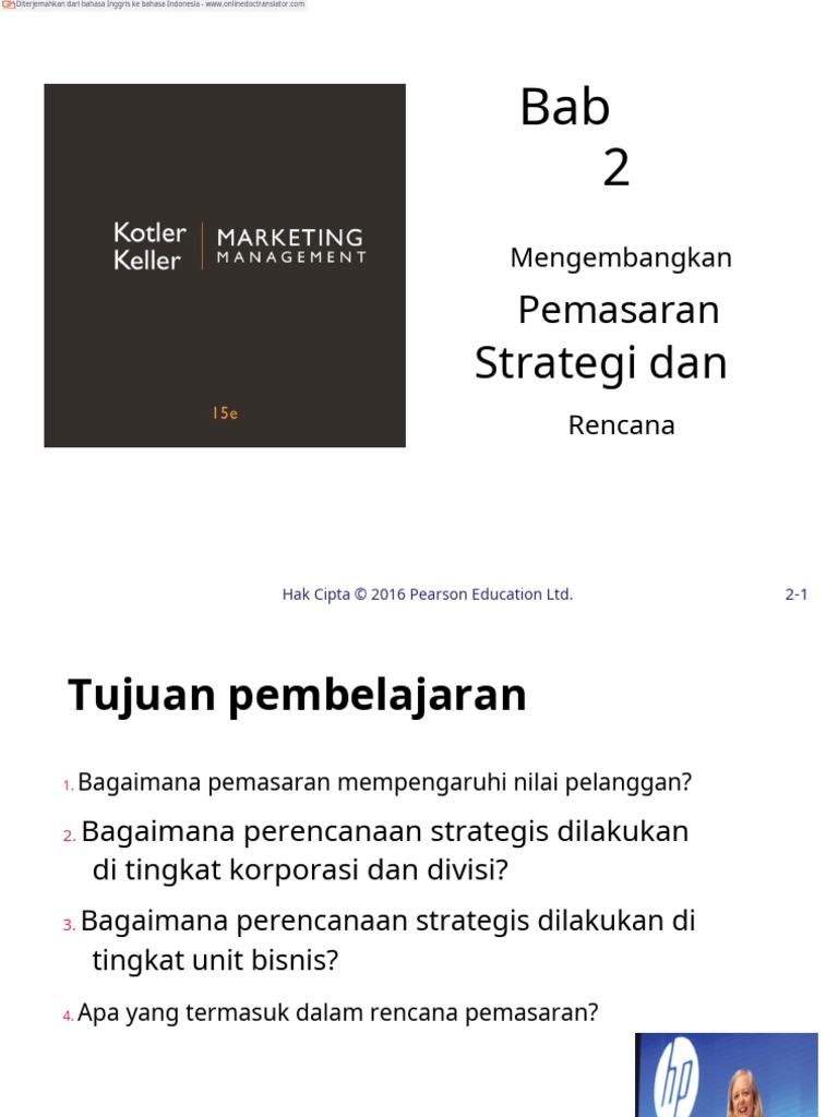 Ch 2 Developing Marketing Strategies And Plans En Id Pdf