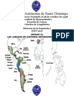 Las Lenguas Hispana Anteriores Al Español