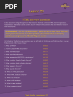 Lesson 23: HTML Interview Questions
