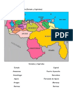 Mapa Politico de Venezuela Con Sus Estado y Capital