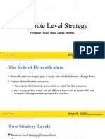 Corporate Level Strategy: Professor: Econ. Maria Cecilia Moreno