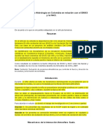 El Ciclo Anual de La Hidrología en Colombia en Relación Con El ENSO y La NAO