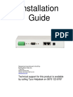 Installation Guide: Technical Support For This Product Is Available by Calling Tyco Helpdesk On 0870 123 8787