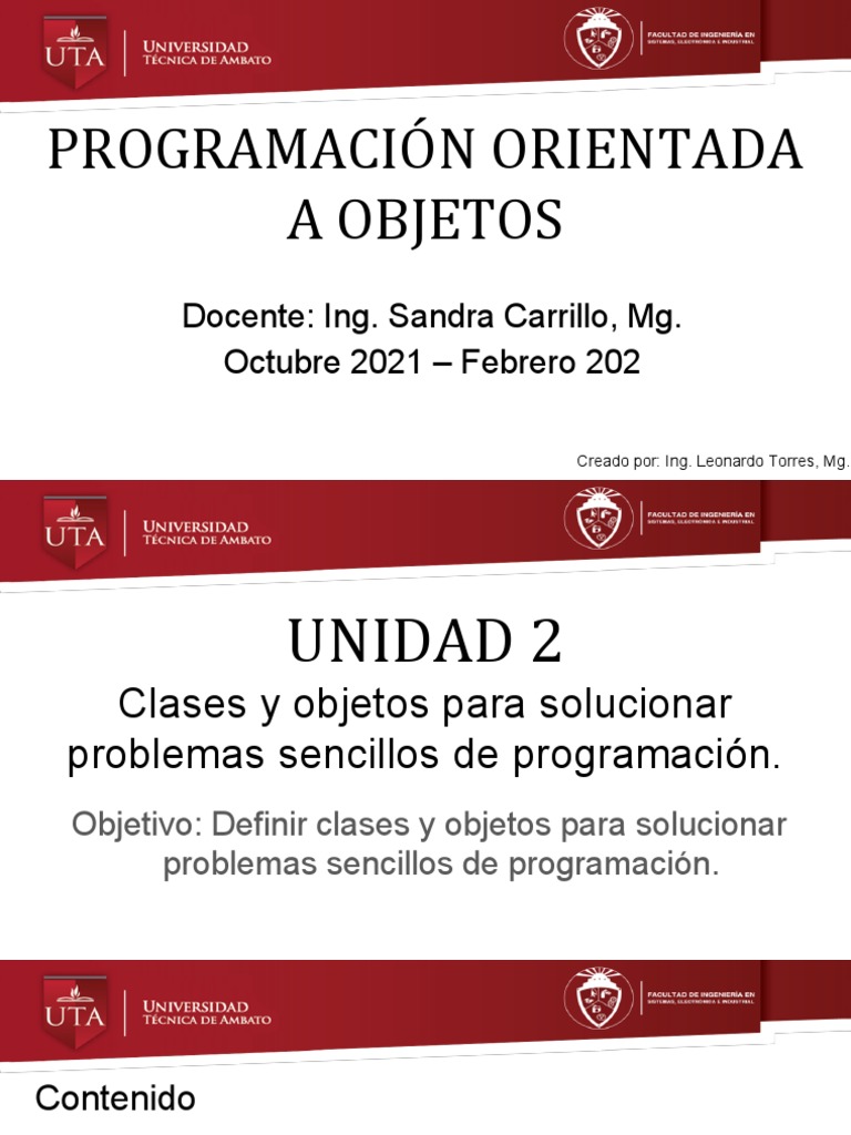 Clases y Objetos en Programación OOP | PDF | Objeto (informática ...