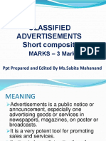 Edited-Classified Advertisements